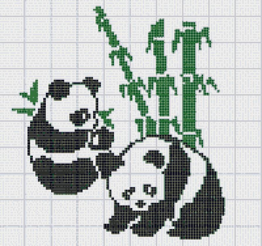 Схема вышивки крестом панда   картинки002