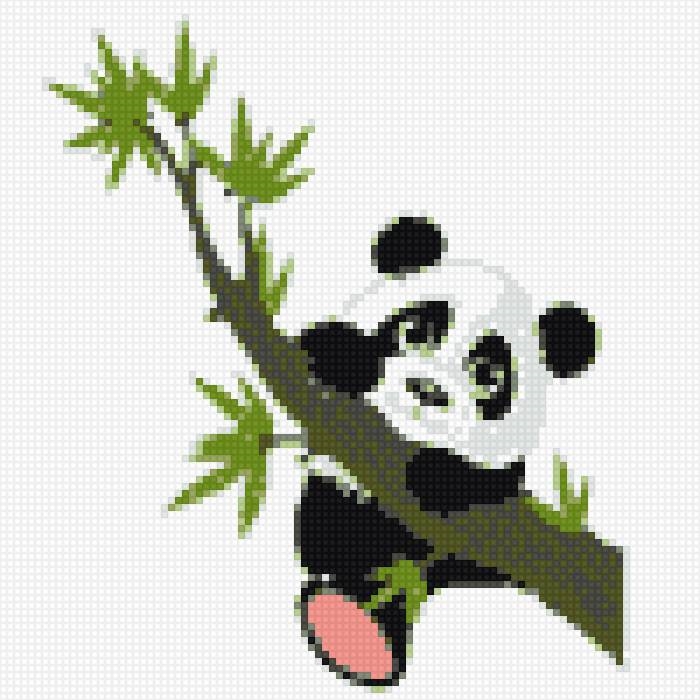 Схема вышивки крестом панда   картинки015