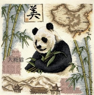 Схема вышивки крестом панда   картинки020