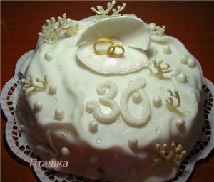 Торт на годовщину свадьбы 30 лет родителям   фото (25)