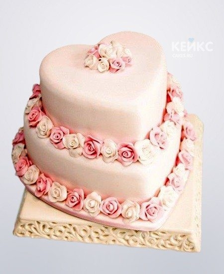 Торт на годовщину свадьбы сердце   фото 015