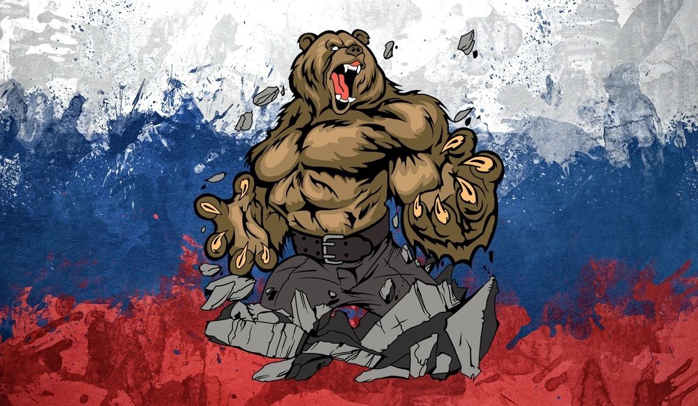 Фото на фоне флага России009