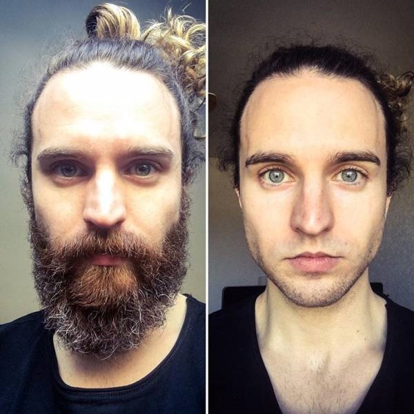 Фото с бородой и без бороды   приколы, картинки (23)