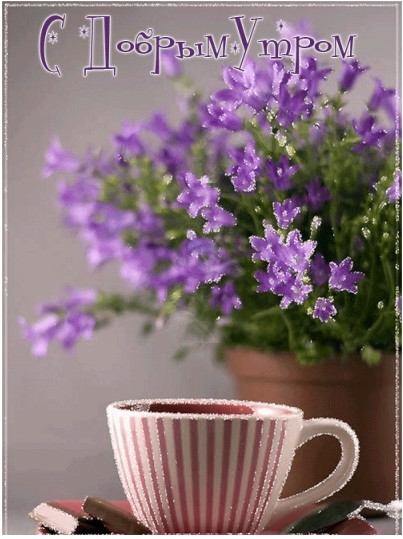 Цветы и кофе доброе утро   картинки и открытки 016