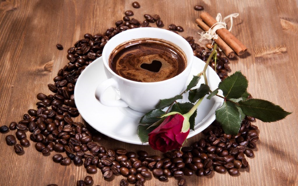 Чашка кофе и роза   подборка фото 023