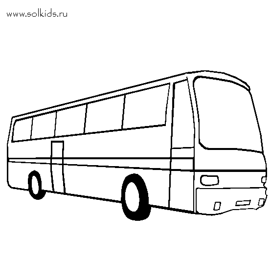Черно белый рисунок автобуса   картинки015