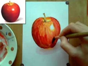 Яблоко рисунки для детей 021