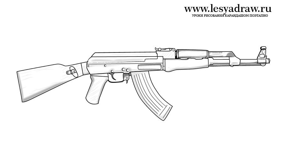 Ак 47 чертеж распечатать