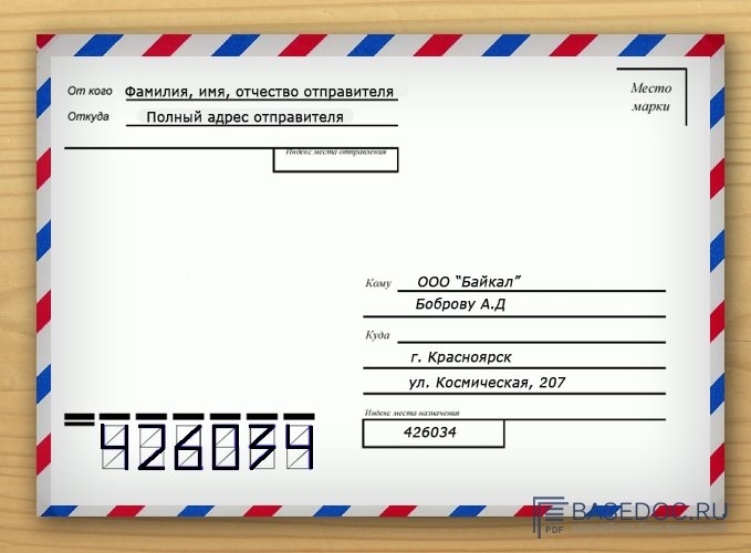 По какому почтовому адресу отправить письмо