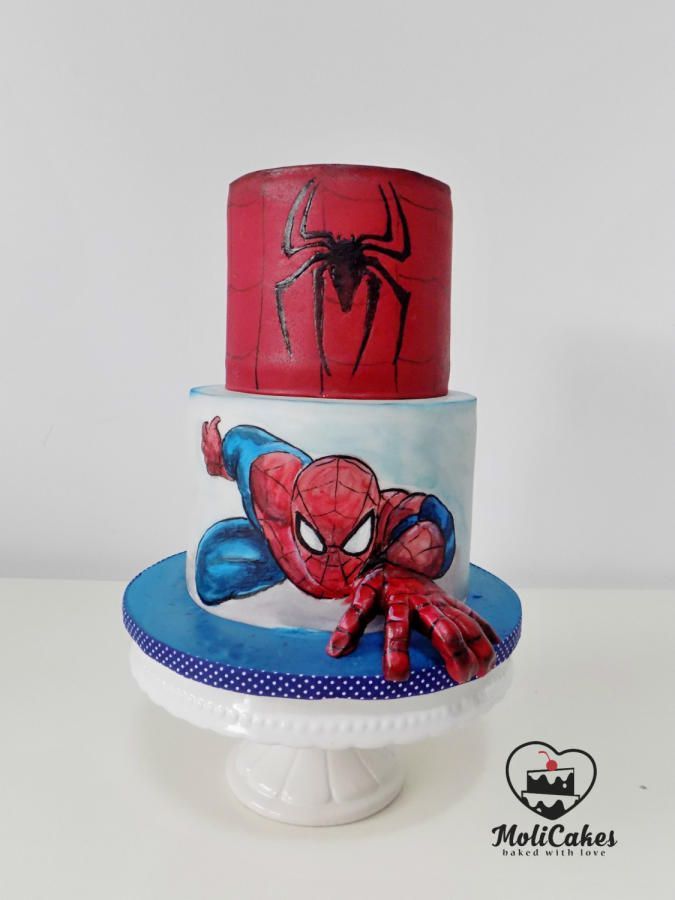 Торт для мальчика с человеком пауком фото023