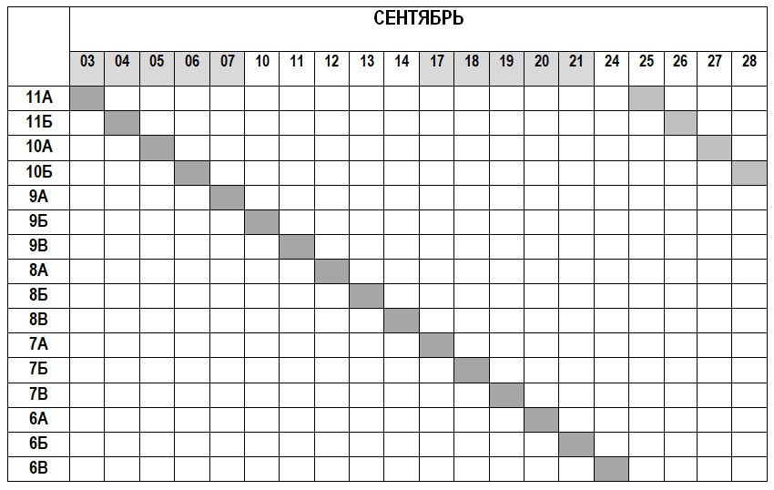 Календарь графика дежурств