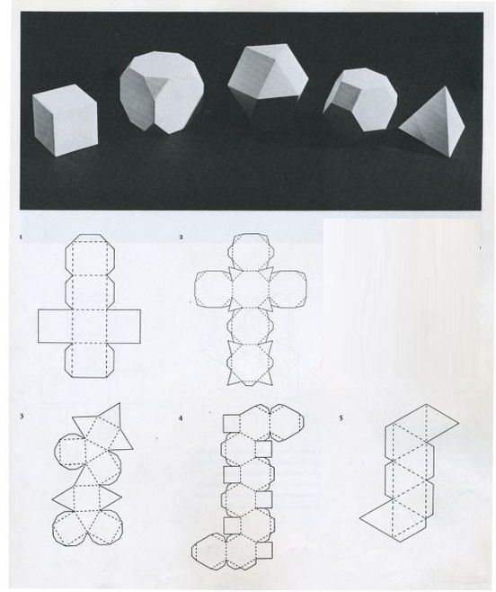 Как сделать 3д фигуру из бумаги схемы