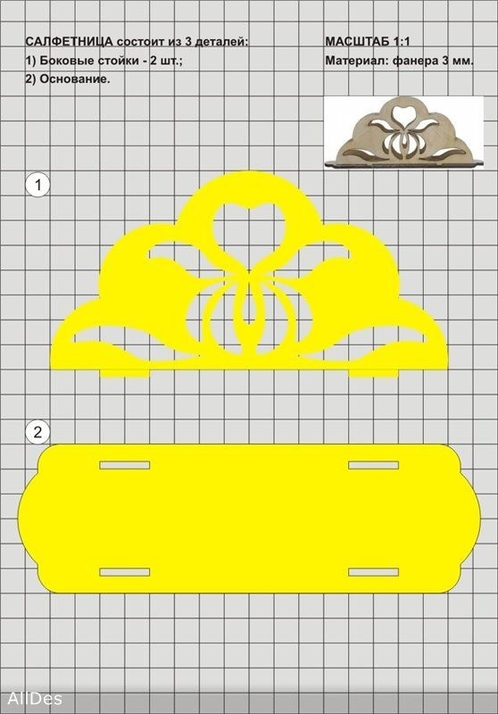 Проект по технологии 6 класс салфетница из фанеры