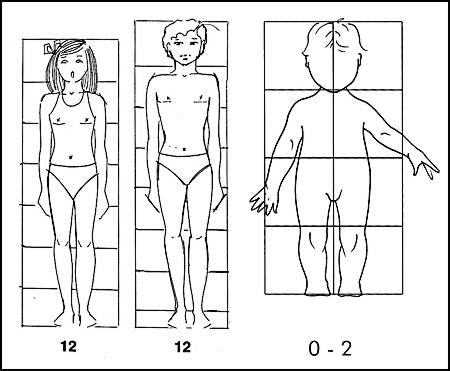 Фигура ребенка для эскиза одежды