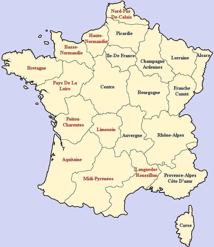 Топографическая карта франции