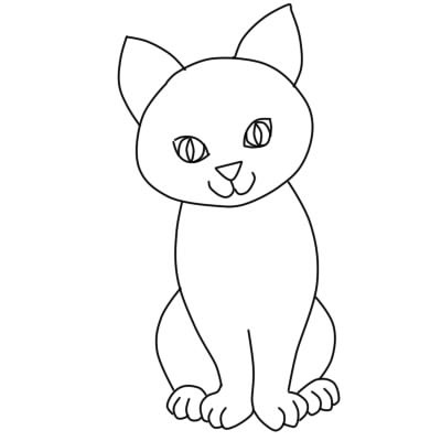 Аниме рисунки кошки для детей 001