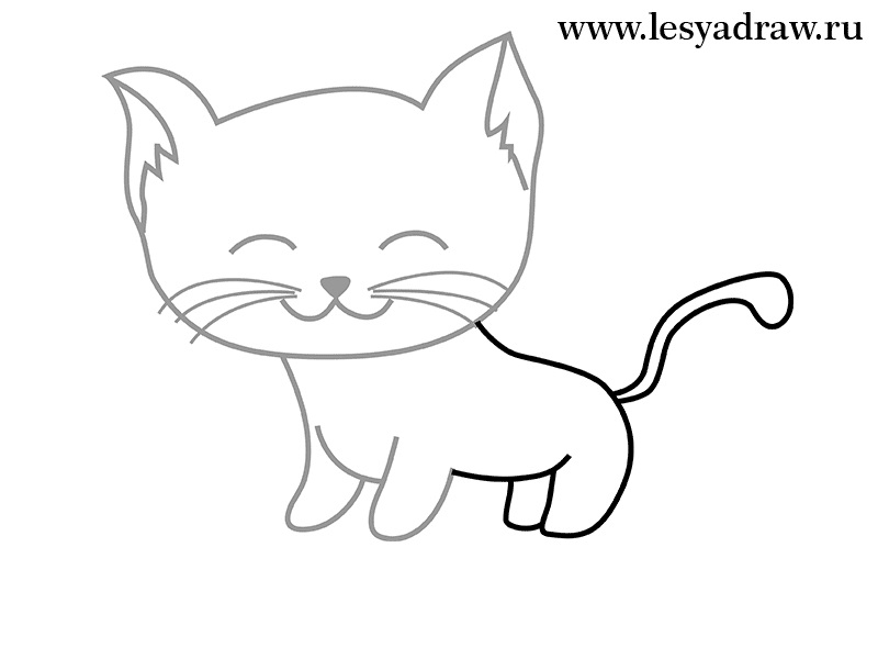 Аниме рисунки кошки для детей 009