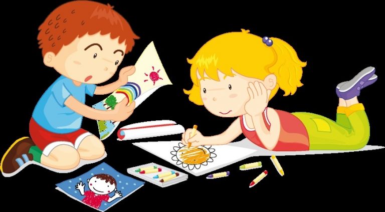 Рисунок дети в детском саду карандашом