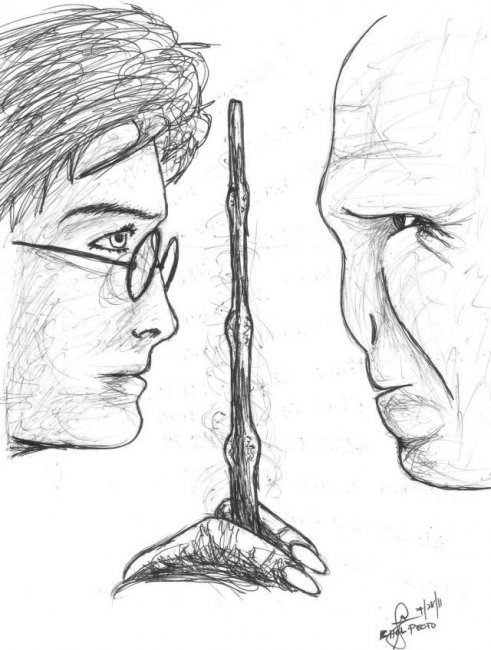 Рисунки Гарри Поттер для срисовки (30)