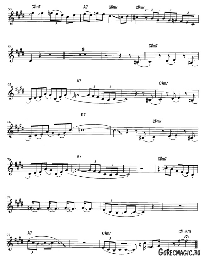 Розовая пантера ноты для саксофона альта 018