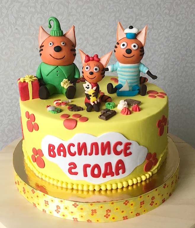 Картинка на торт три кота в хорошем качестве