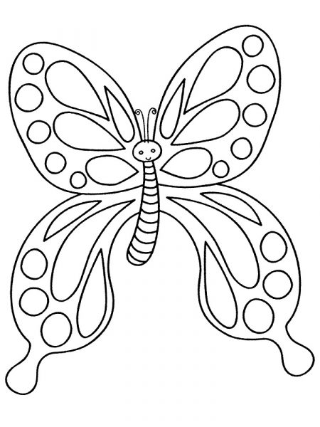 Бабочка рисунок для детей для срисовки