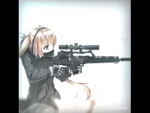 девушка аниме с пистолетом 001