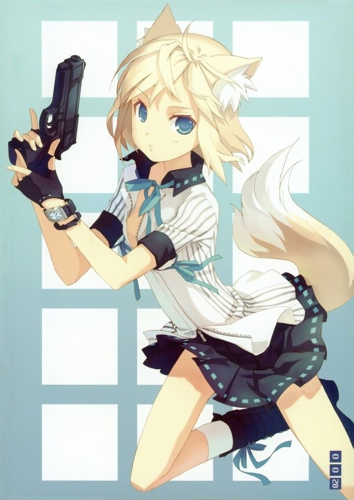 девушка аниме с пистолетом 020