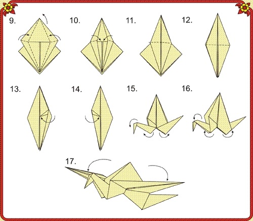 Фото журавля из бумаги