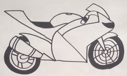 крутые рисунки мотоциклов 003