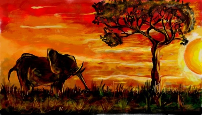 рисунок африка 018