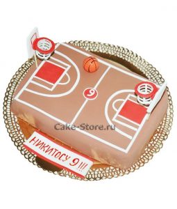 торт в форме баскетбола 006