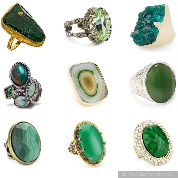 Камни зеленого цвета названия и фото в ювелирных украшениях