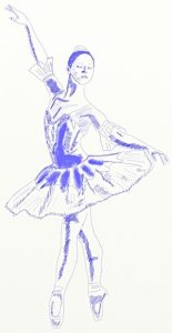 Картинки нарисованная карандашом балерина 022