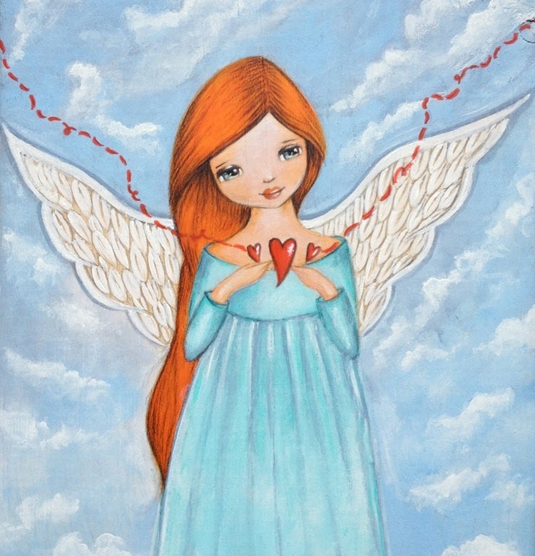 Рисунки ангела с крыльями 023