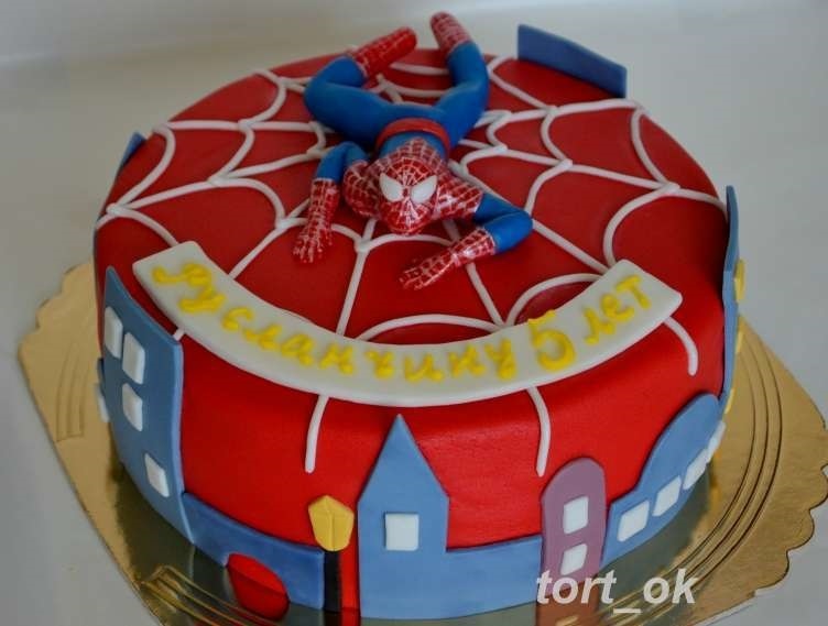 Торт с картинкой человек паук фото 009