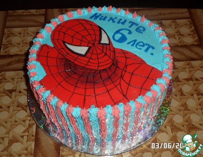 Торт с картинкой человек паук фото 018