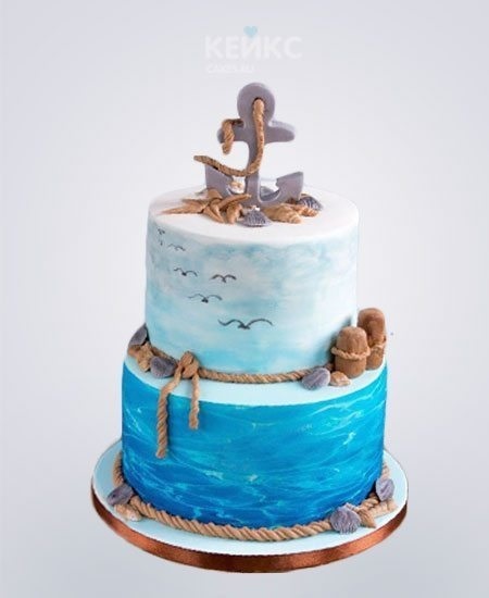 Фото детский торт в морском стиле 003