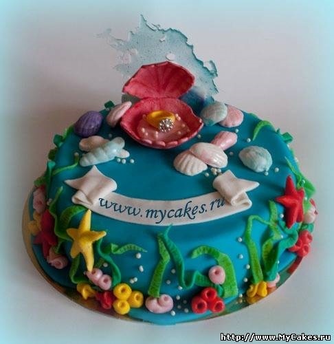 Фото детский торт в морском стиле 008