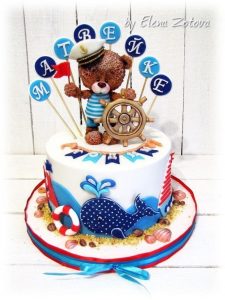 Фото детский торт в морском стиле 018