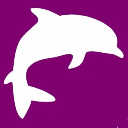 Шаблон дельфин для вырезания 003