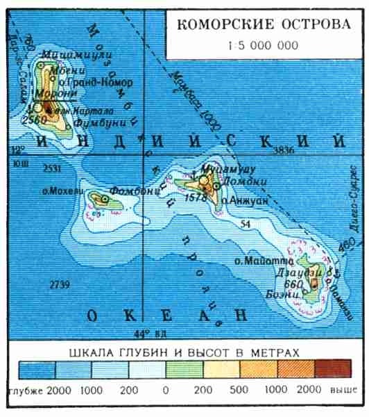 Карта амирантские острова