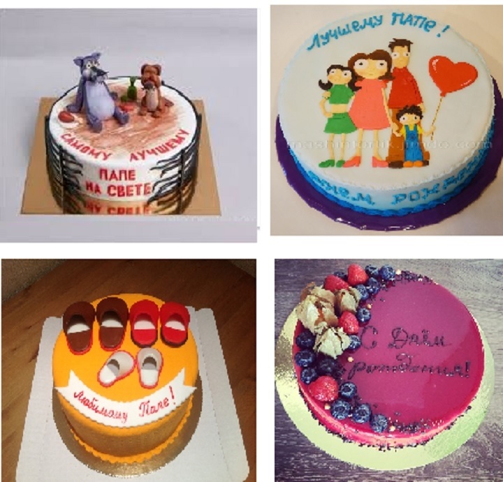 Тортики для мужа и папы на день рождения