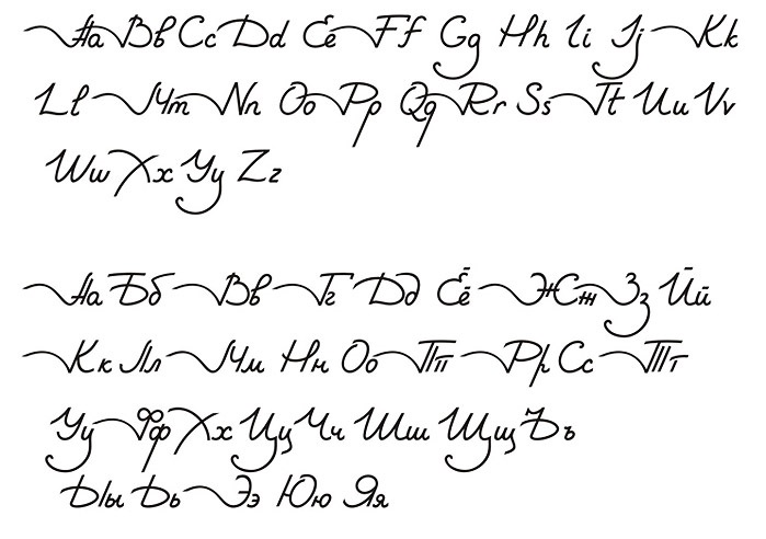Красивый почерк картинки алфавит