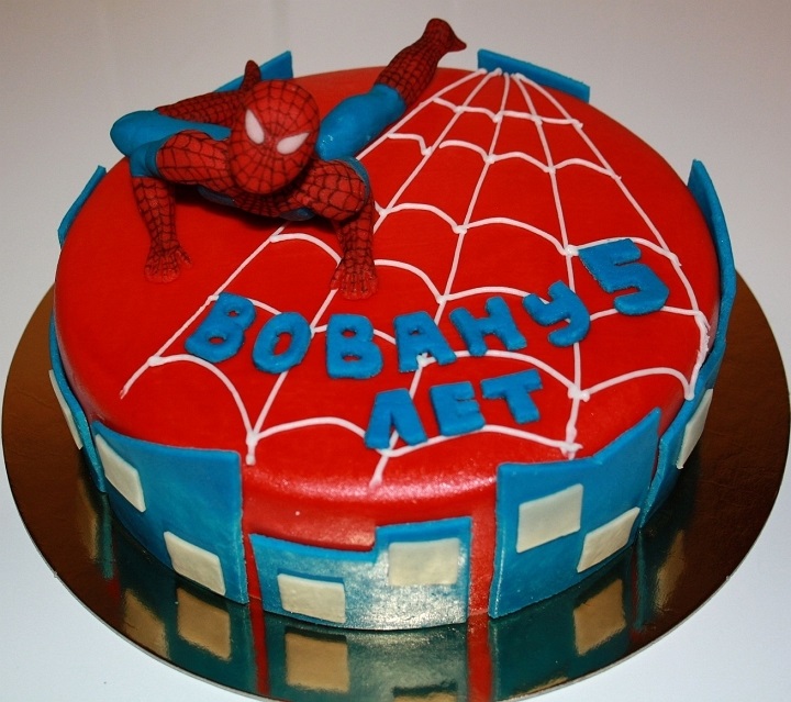 Торт человек паук фото для мальчика 3 года