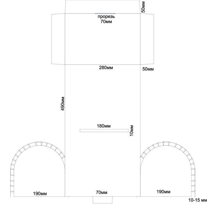 Чертеж шкатулки из картона - 92 фото