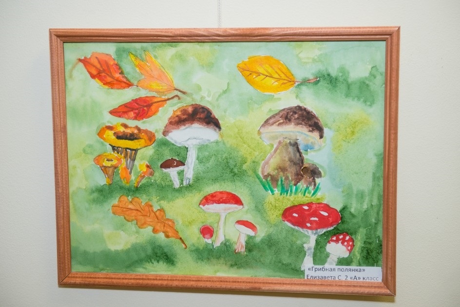 Рисунок полянка грибов 020