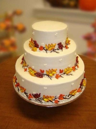 Свадебный торт в осеннем стиле картинки 003
