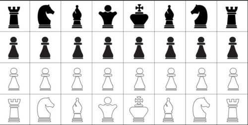 Силуэт шахматных фигур картинки011