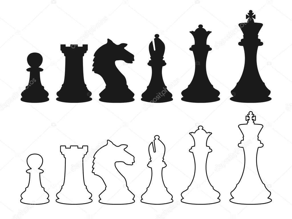 Силуэт шахматных фигур картинки013